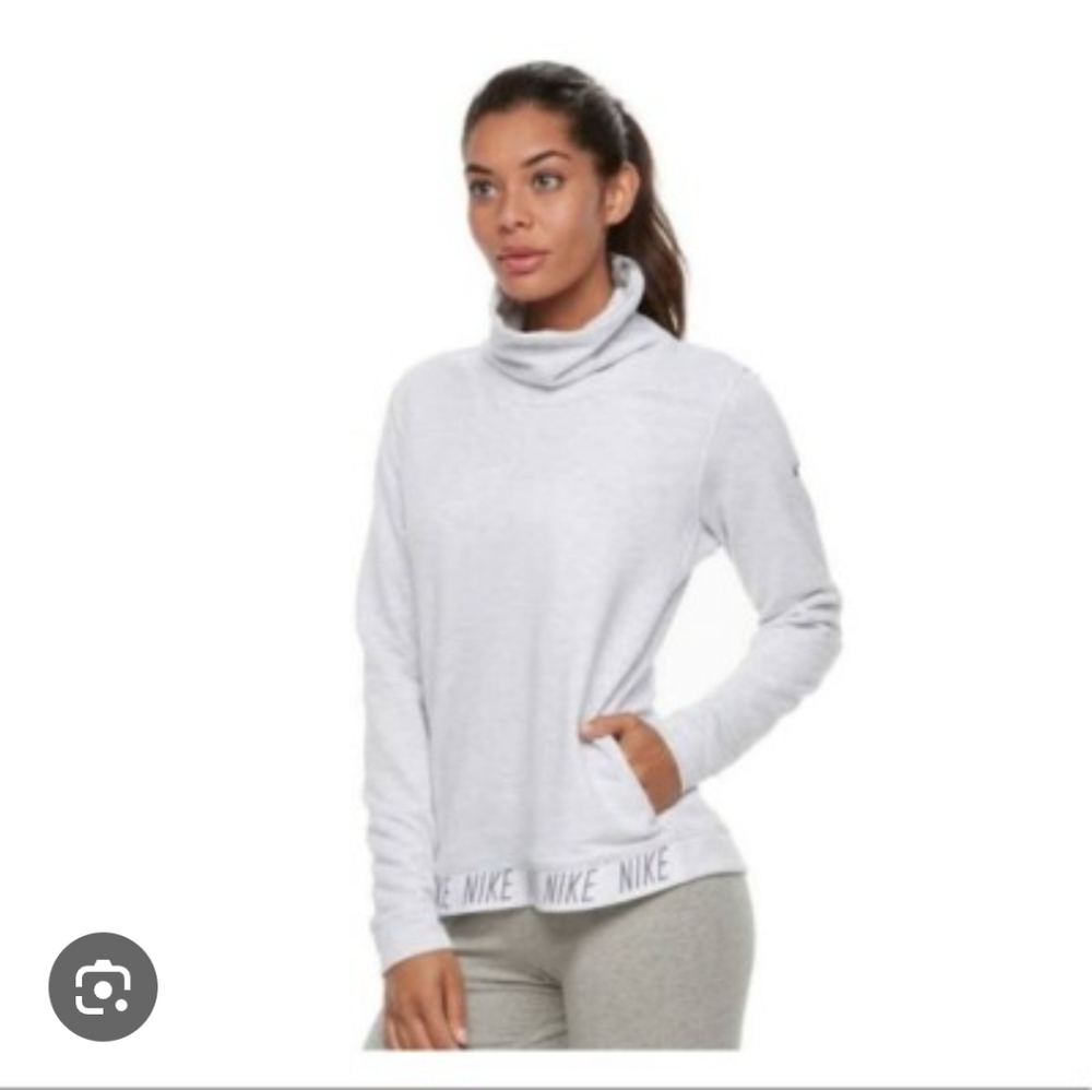Nike Gray Cowl Neck Sweater Performance Fabric